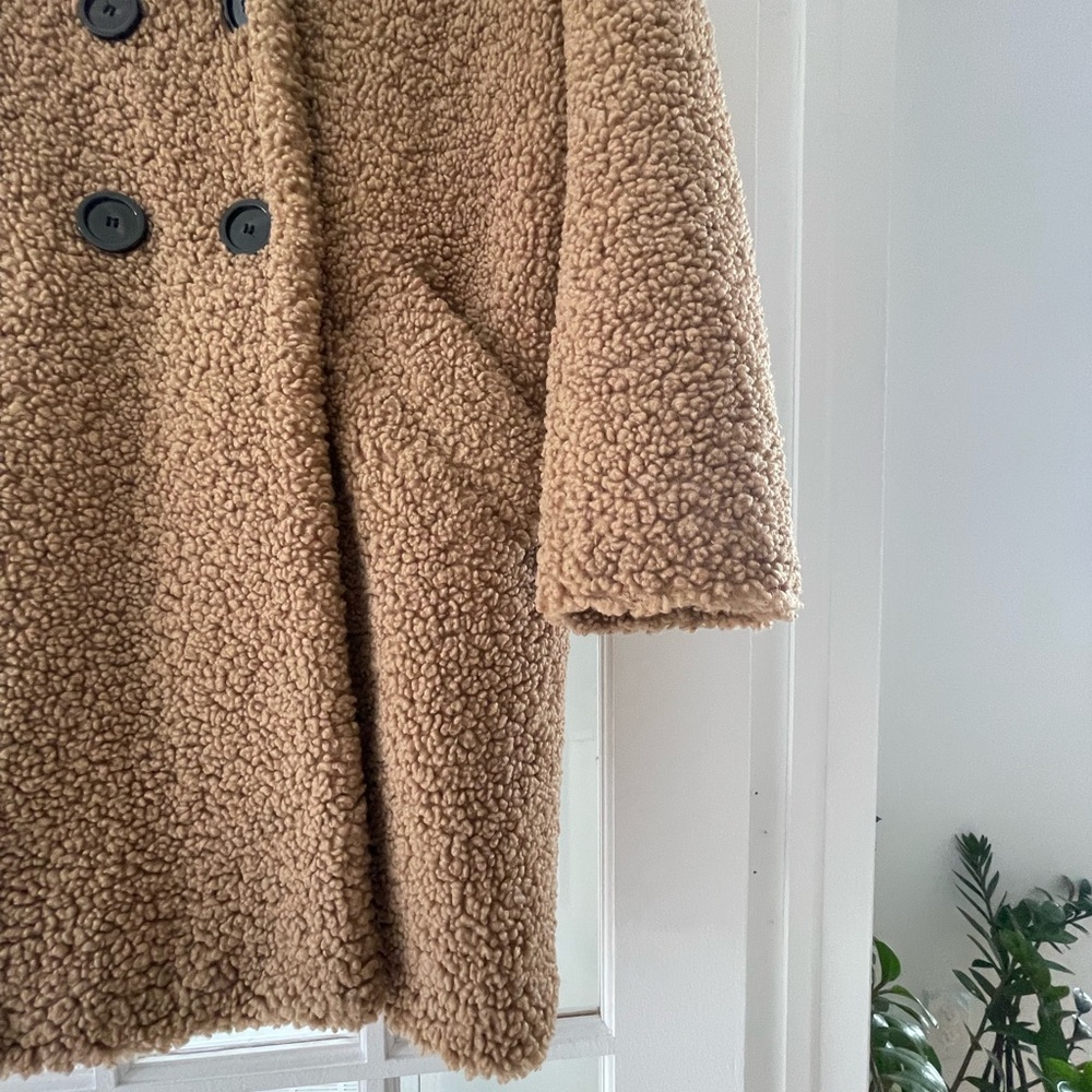 Zara Tan Teddy Jacket - Picture 4 of 9